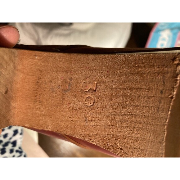 Classic Clogs Rust 3” Heel Wooden Swedish Hasbeens Sandals Womens US 8 EU 39 - Picture 7 of 14